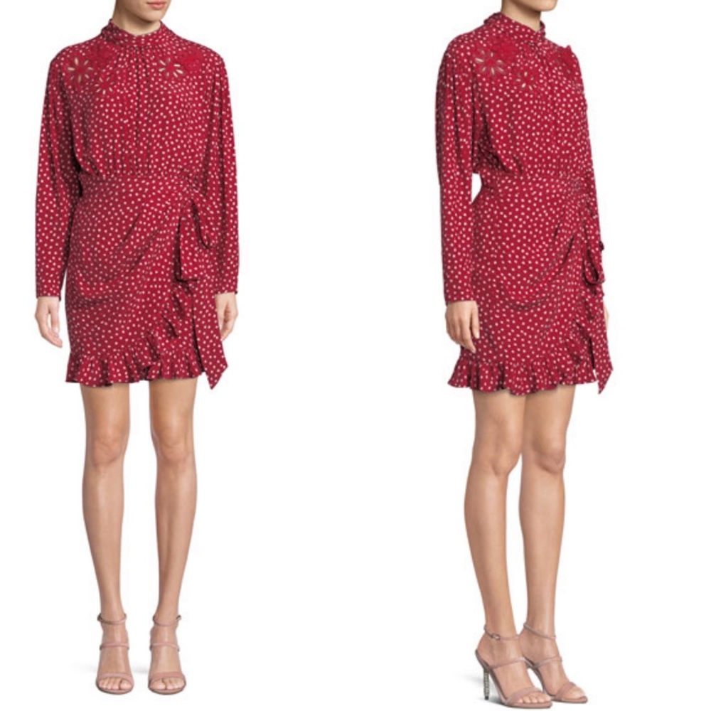 Rebecca Taylor 3D Heart Long Sleeve Dress NWOT 0
